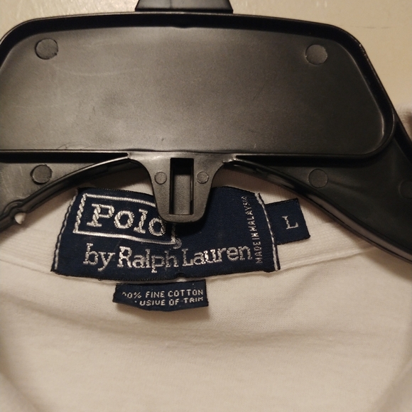 Classic Polo Ralph Lauren White Polo Crest Shirt L - Picture 4 of 5
